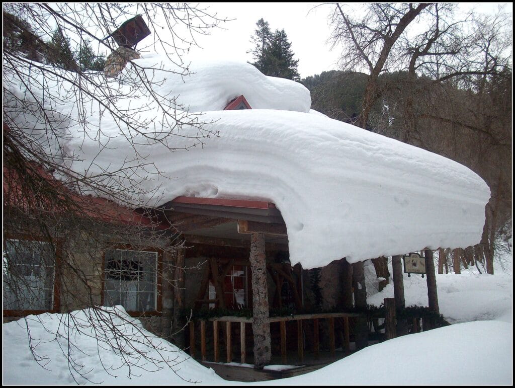 Snowy Roof Piled With Snow